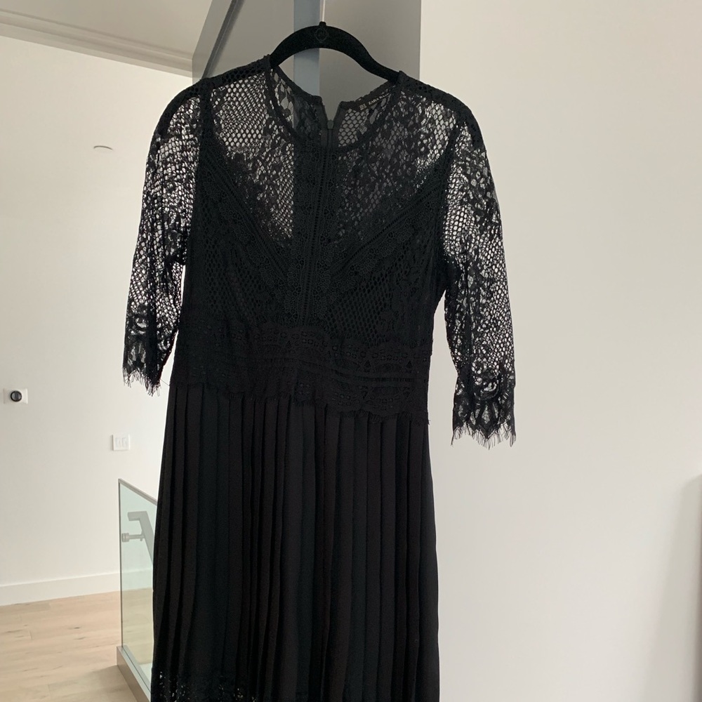 Black midi dress